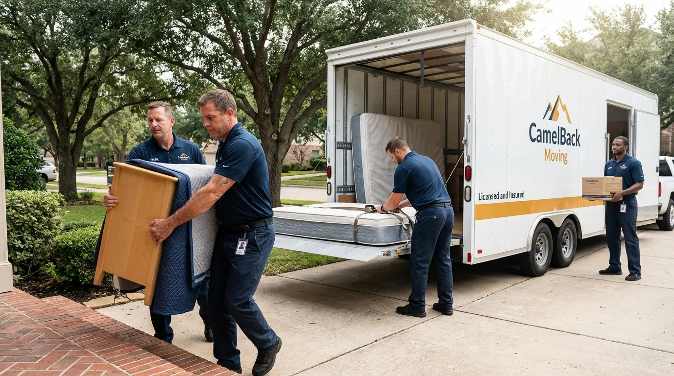 Crew loading residential truck for cross-state move from Altamont, TN